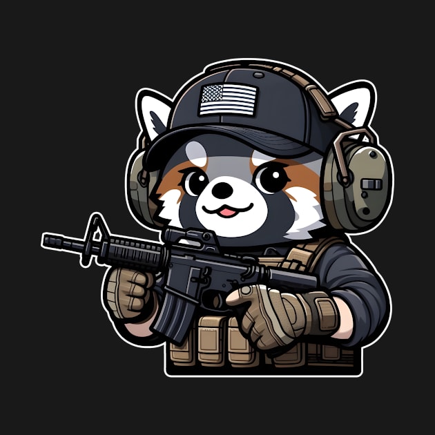 Tactical Tanuki by Rawlifegraphic