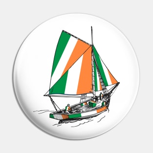 Ireland Standing with Ireland Ship - Sailor Team of Ireland Pride (St Patrick Day) Pin