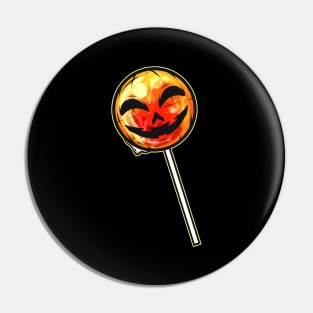 Pumpkin Lollipop Lolli Sucker Halloween Pin