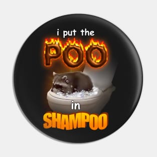 I Put the Poo in Shampoo - raccoon word art Pin