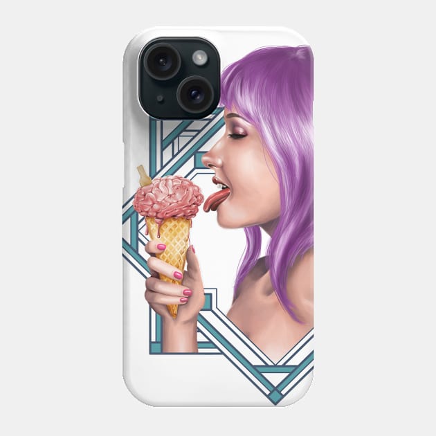 ice brain Phone Case by Gabi_Faveri