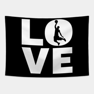 Love Basketball Gift For Basketball Players & Basketballers Tapestry