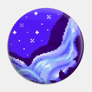 Pixel Art Magical Waterfall Pin