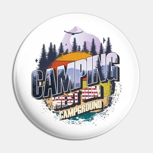 Camping West Rim Campground Vintage USA Best gift for campers Adventure gear Pin