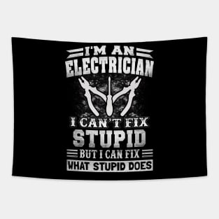 I'm An Electrician I Can't Fix Stupid But I Can Fix What Stupid Does Tapestry