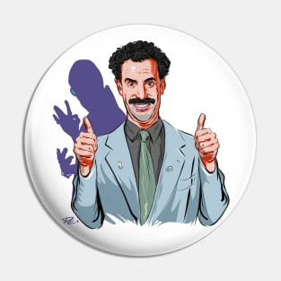 Sasha Baron Cohen - An illustration by Paul Cemmick Pin