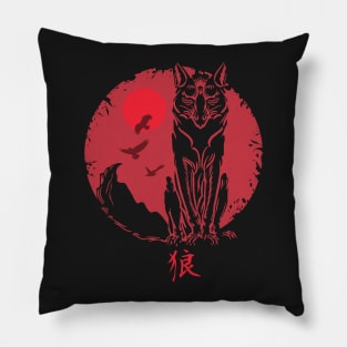 Samurai Wolf Spirit. Pillow