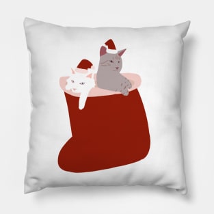 Christmas Cat Crew Pillow