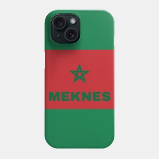 Meknes  City in Moroccan Flag Phone Case