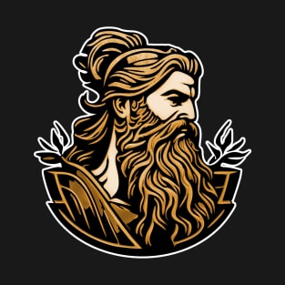 Viking - Bearded Warrior With Long Hair T-Shirt