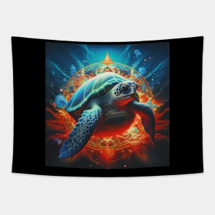 Loggerhead Sea Turtle art Tapestry