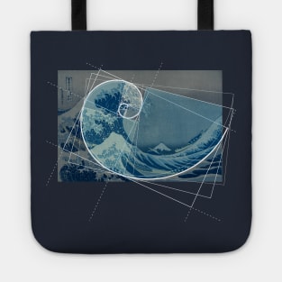 Hokusai Meets Fibonacci, Golden Ratio #2 Tote