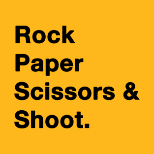 Rock Paper Scissors Shoot Black T-Shirt