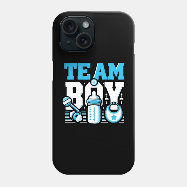 Baby Shower Gender Reveal Party Team Boy Phone Case by TopTees