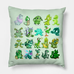 Green Neopets Rainbow Pillow