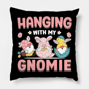 Hanging With My Gnomie Funny Easter T Shirt Design Pillow