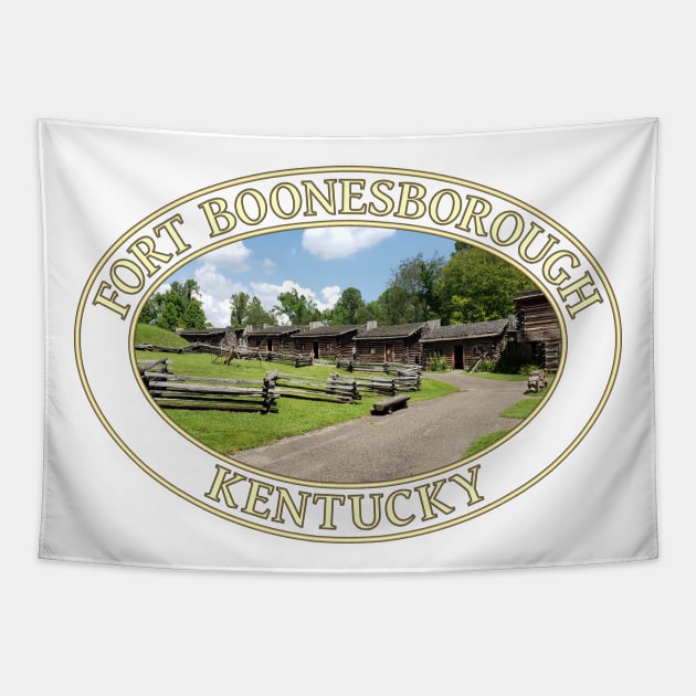 Fort Boonesborough in Kentucky Tapestry by GentleSeas