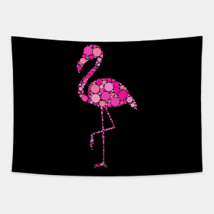 Pink Polka Dot Flamingo International Dot Day Tapestry