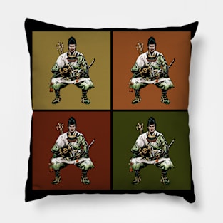 Bushido Pop Art Samurai Japanese Warrior Streetwear Vintage Retro 541 Pillow