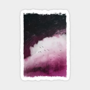 Abstract Night Sky With Cloud Magnet