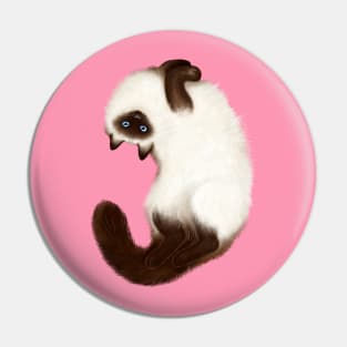 Himalayan Cat (Pink Background) Pin