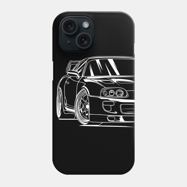 Supra 2JZ JDM Tuning 90s Car Phone Case by Automotive Apparel & Accessoires