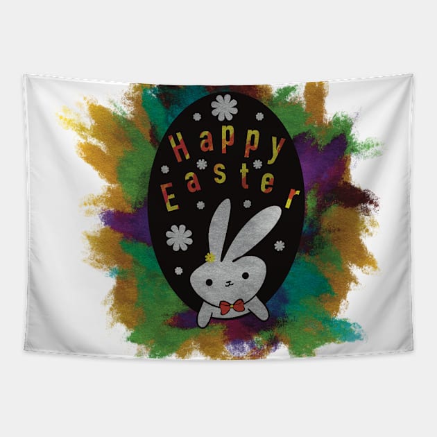 Easter colourful eggs Tapestry by Xatutik-Art