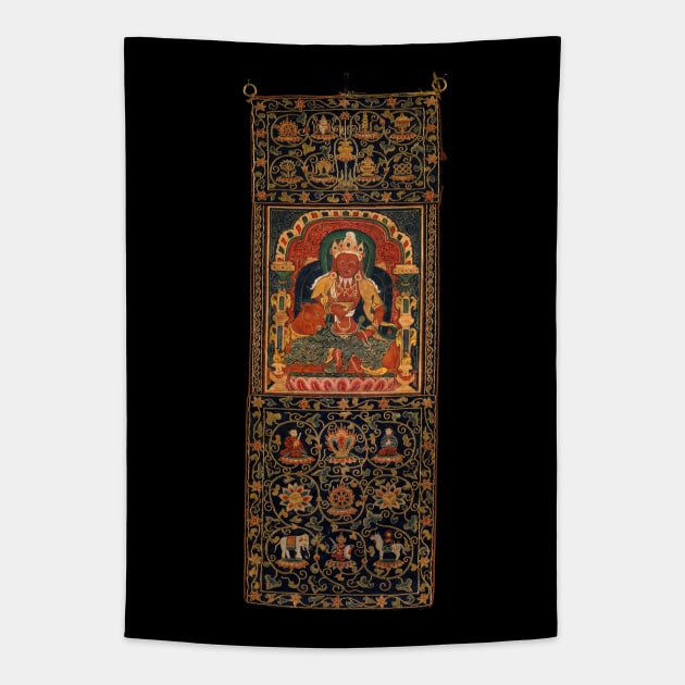 God of Fire, Agni, of the Medicine Buddha Mandala Tapestry by AlexMir