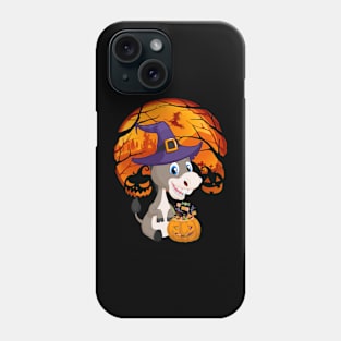 Donkey pumpkin witch Phone Case