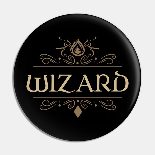 Wizard Character Class Tabletop RPG Pin by dungeonarsenal