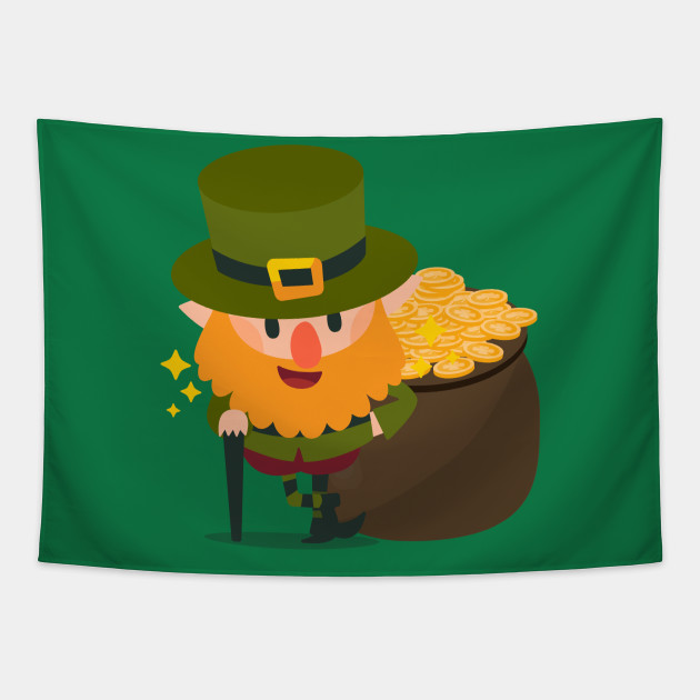 Goblin St Patrick S Day Gold Pot Gift Ireland Leprechaun St Paddy Tapisserie Teepublic Fr