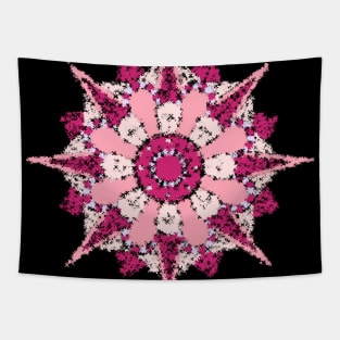 Pencil Strokes of Pink Pastel Mandala Tapestry