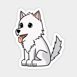 White dog Magnet