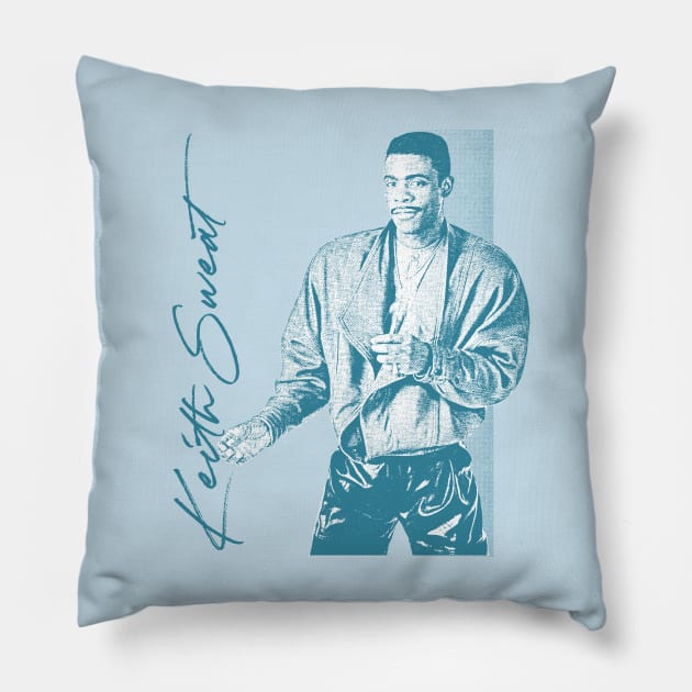 Keith Sweat / Retro 80s Aesthetic Design Pillow by unknown_pleasures