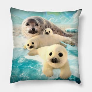 Grey Seals Pillow