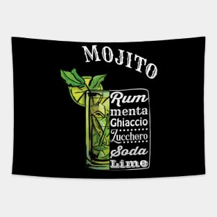 Mojito Cocktail Drink Run Menta Tapestry