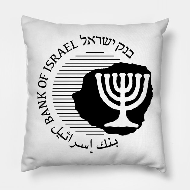 Bank of Israel Pillow by EphemeraKiosk