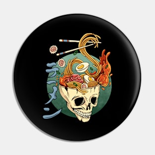 Ramen Skull Japanese Noodles Skull Anime Great Ramen Wave Pin