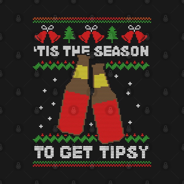 'Tis The Season To Get Tipsy Funny Ugly Christmas by NerdShizzle