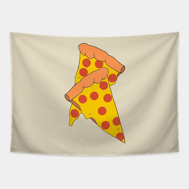 Pepperoni and Cheese Pizza Slices Tapestry by Usagicollection