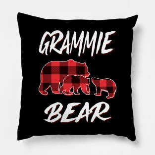 Grammie Bear Red Plaid Christmas Pajama Matching Family Gift Pillow