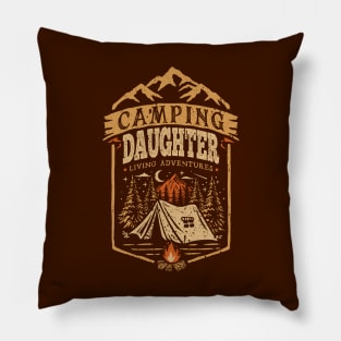 Camping Daughter Pillow