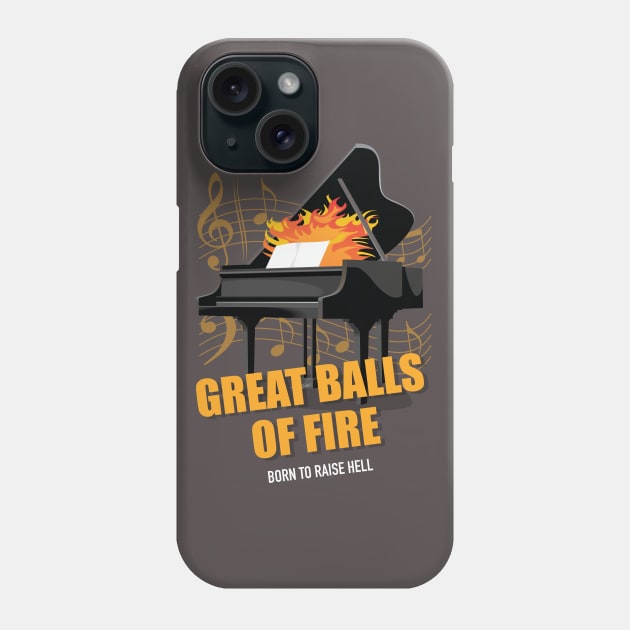 Great Balls of Fire - Alternative Movie Poster Phone Case by MoviePosterBoy