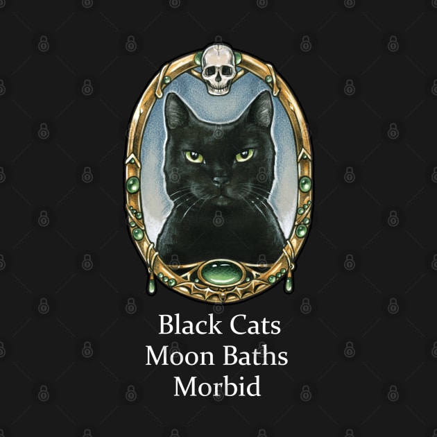 Black Cats, Moon Baths, Morbid by Nat Ewert Art