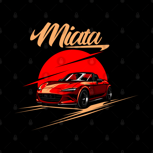 Mazda Miata MX 5 Red Bali Road by aredie19