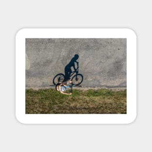 Cyclist on the road Magnet