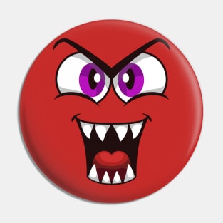 Big angry face Pin
