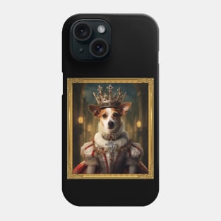 Spirited Jack Russell - Medieval English Queen (Framed) Phone Case