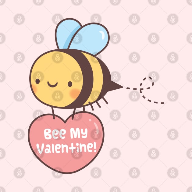 Cute Bee My Valentine Pun Doodle by rustydoodle