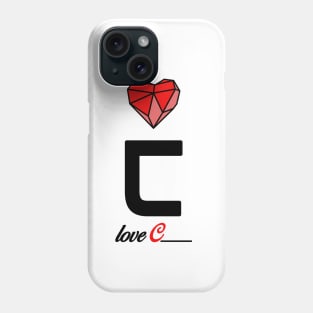 Initial love letter C for valentine Phone Case